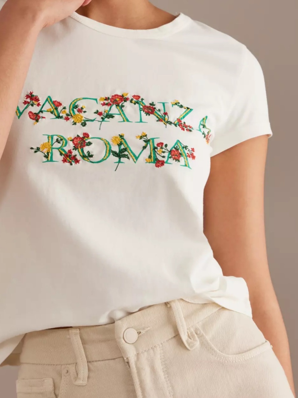 Anthropologie Maeve The Blair Baby TMaeve White Embroidered Edition
